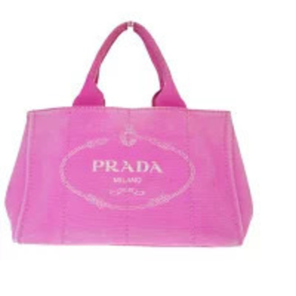 Prada Canapa Canvas Tote Bag Pink